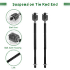 6pcs Front Suspension Kit Inner Outer Tie Rod End with Boot for Pontiac Torrent (2006–2009)
