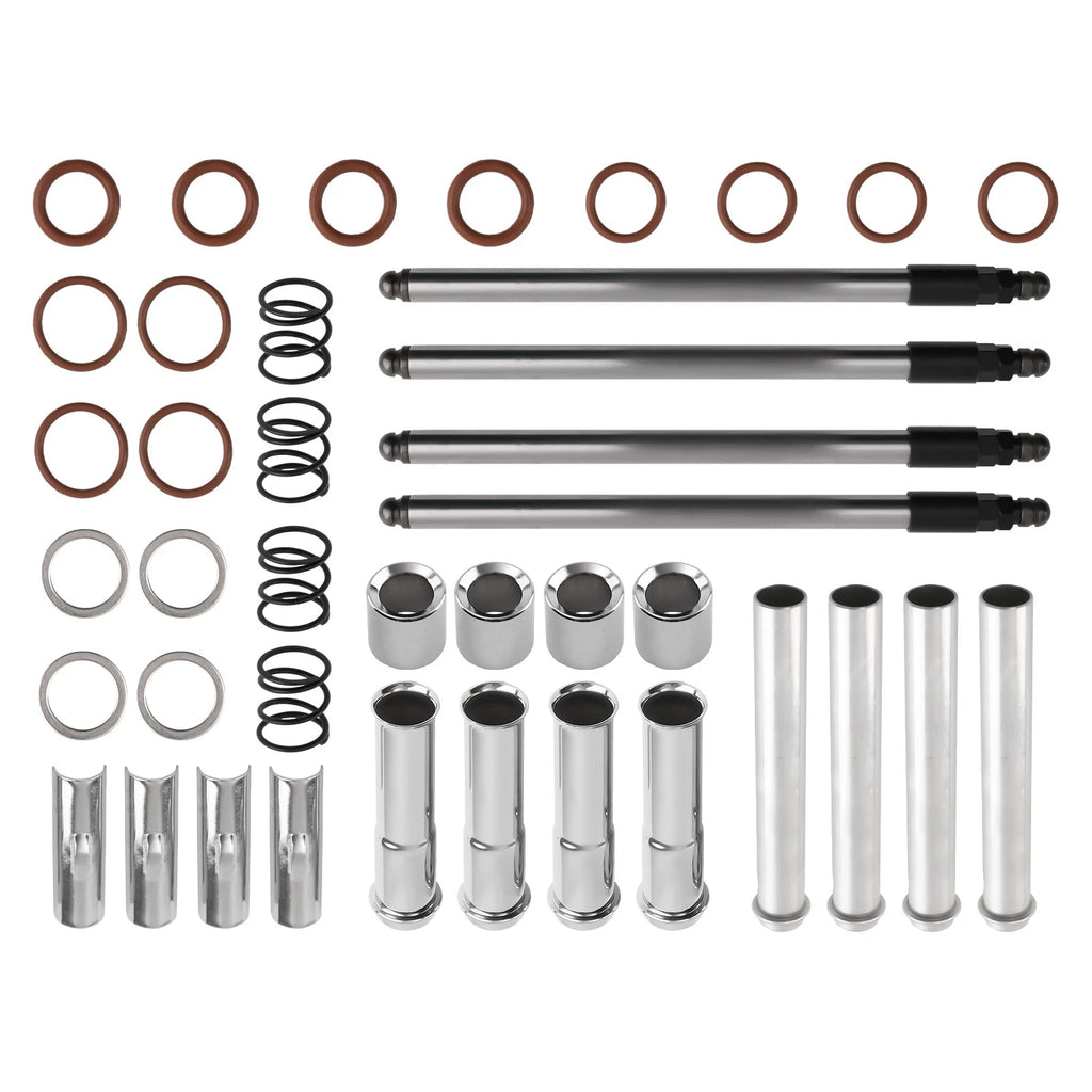 New Adjustable Pushrods & Push Rod Cover Set for Harley-Davidson Twin Cam 99-17