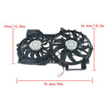 Dual Engine Radiator Cooling Fan Assembly 620-835 for Audi A6 V6 3.2L (2006–2011)