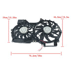 Dual Engine Radiator Cooling Fan Assembly 620-835 for Audi A6 V6 3.2L (2006–2011)