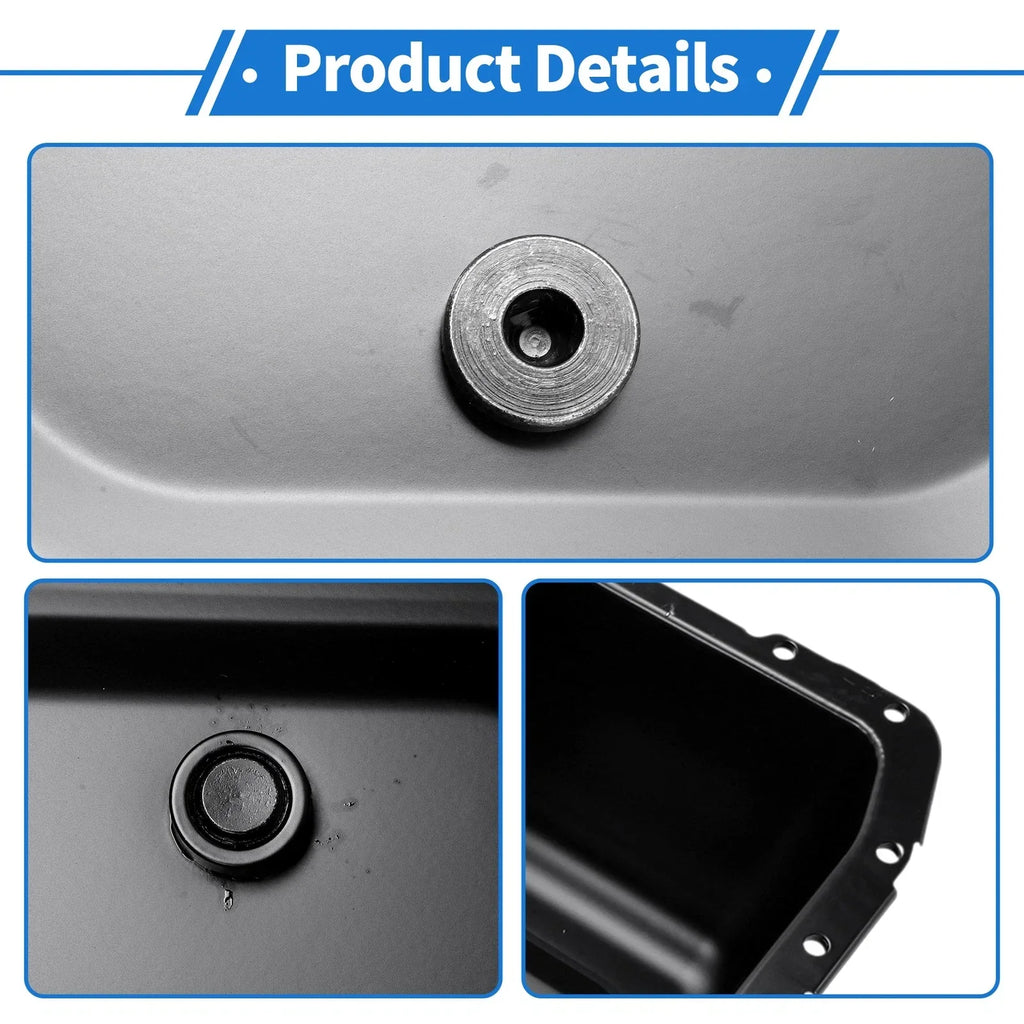 Engine Oil Pan for Dodge Ram 2500 (2007-2010) - 1 x No.5086855AA, Iron Black