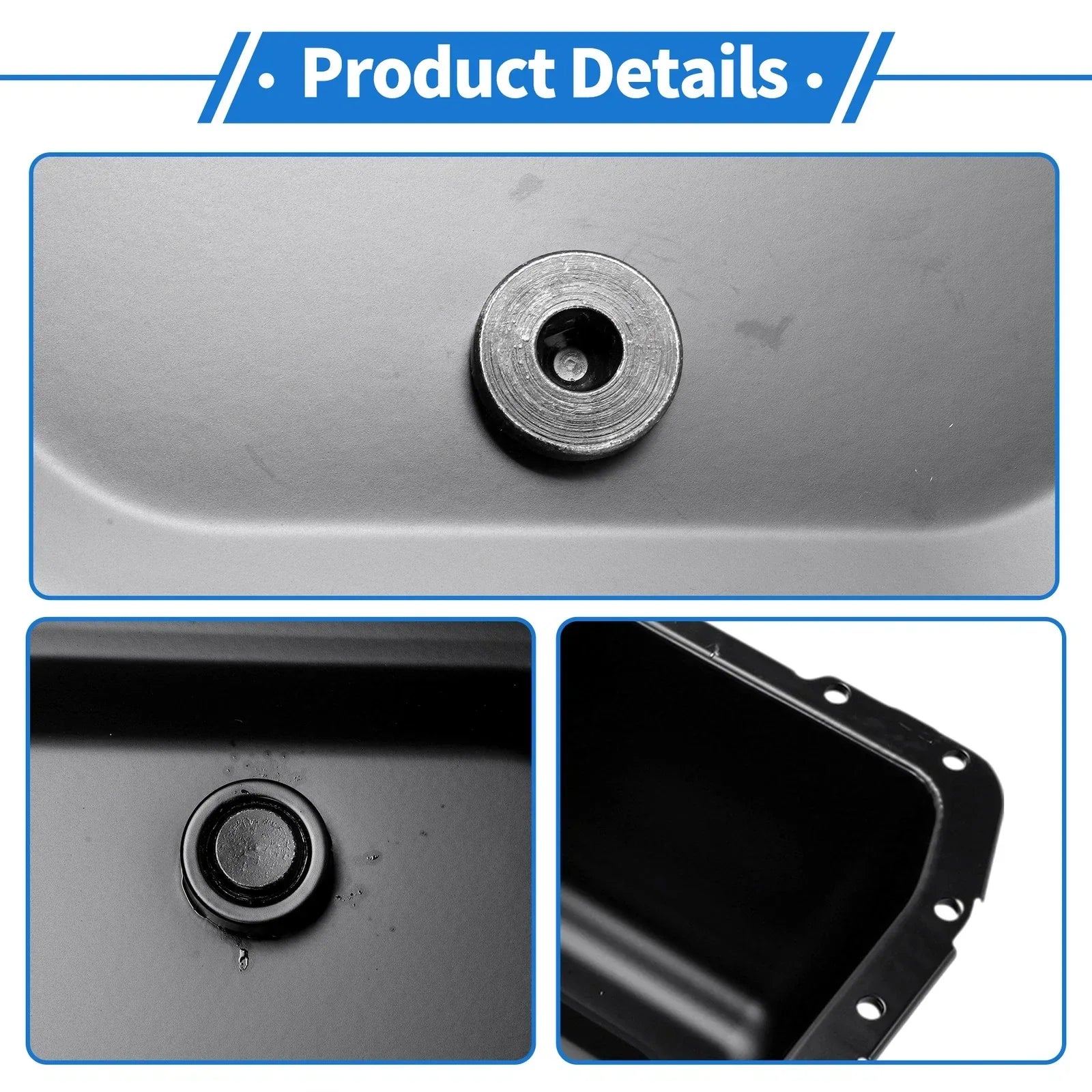 Engine Oil Pan for Dodge Ram 2500 (2007-2010) - 1 x No.5086855AA, Iron Black