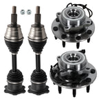 Front CV Axle Wheel Hubs Kit for GMC Chevy Silverado Sierra 1500 2500 3500 (2001–2023)