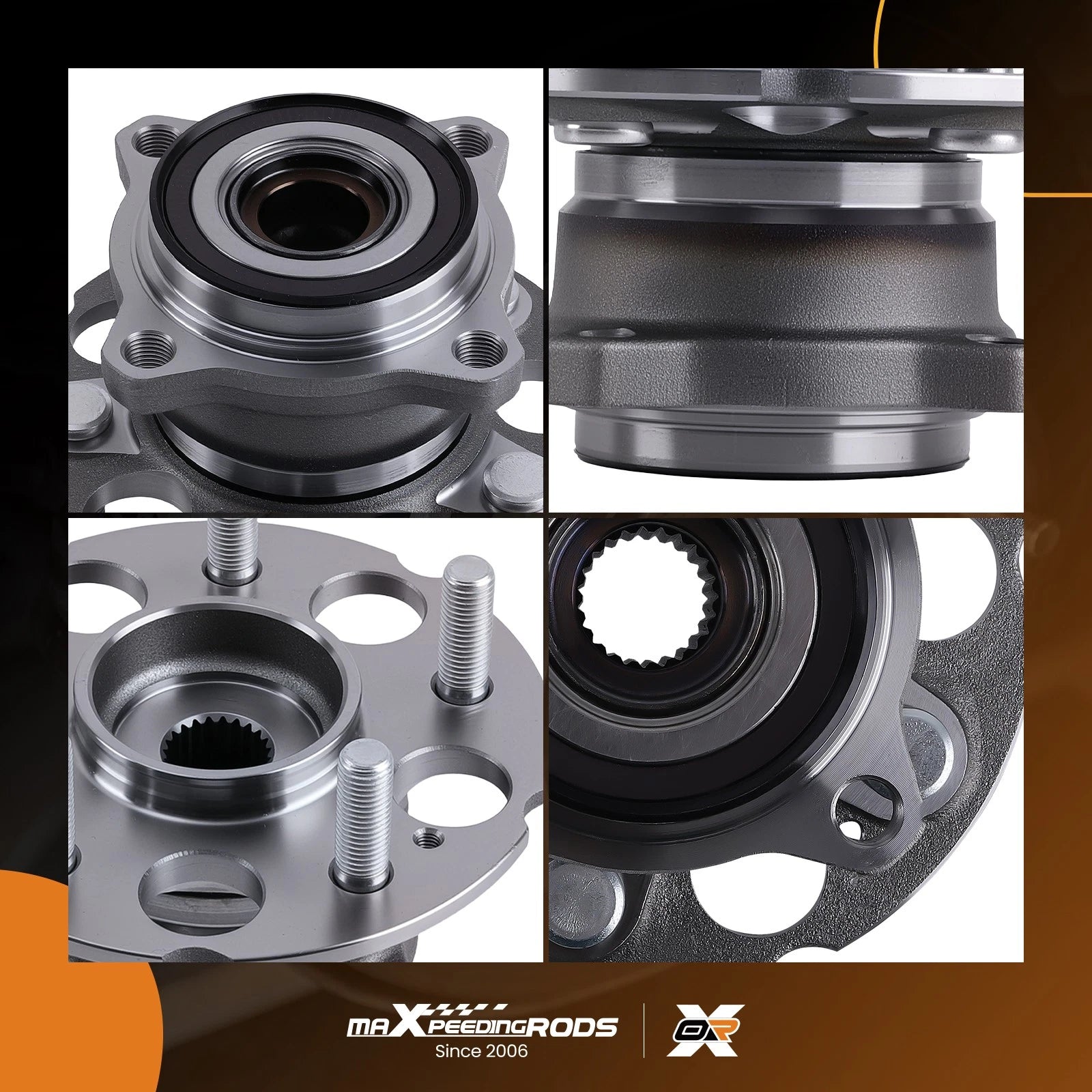 Rear AWD Wheel Hub Bearing Set for Honda CR-V Acura RDX (2012–2016) 512501 ABS