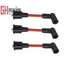 3Pcs Spark Plug-Coil Wires for Mercury 150-200 (Year Not Specified) 813715A1 99215A25 99215A29