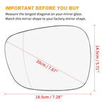 Driver Side Mirror Glass Heated with Backing Plate LH for BMW X3 (2011-2014)