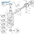 Crankshaft Repair Kit 6C5-11411 for Yamaha Outboard Motor F60 (50HP/60HP)
