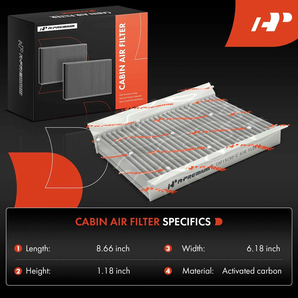 2X Activated Carbon Cabin Air Filter for Jeep Compass Renegade (2017–2023)