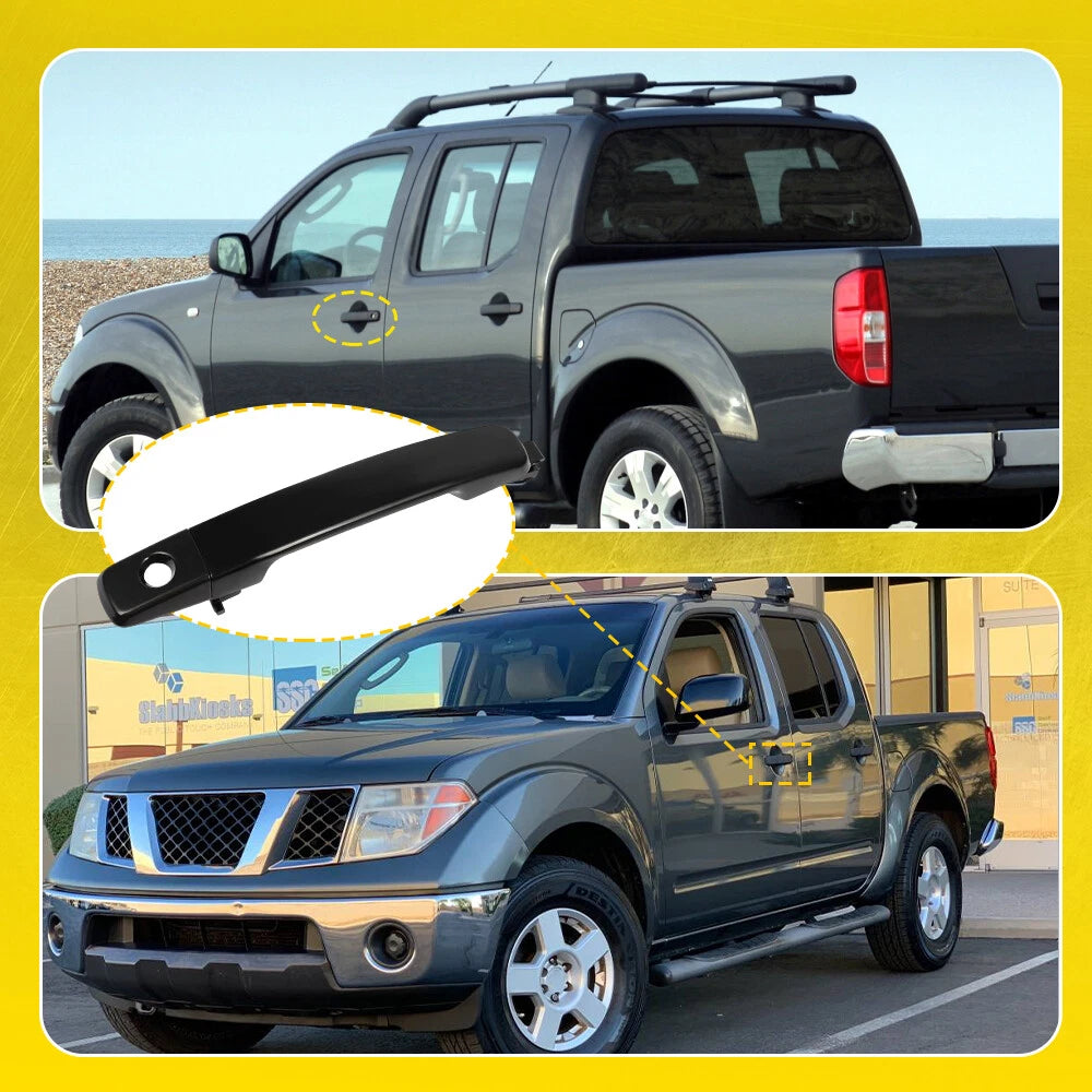 Front Left Door Handle for Nissan Frontier (2005–2015) Textured Black Plastic