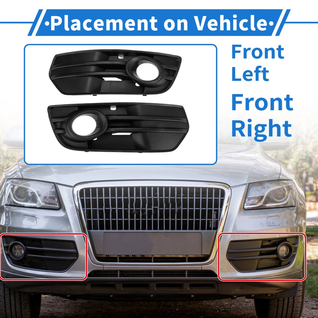 Set of 2 Fog Light Grills AU1038108 for Audi Q5 (2009–2012)