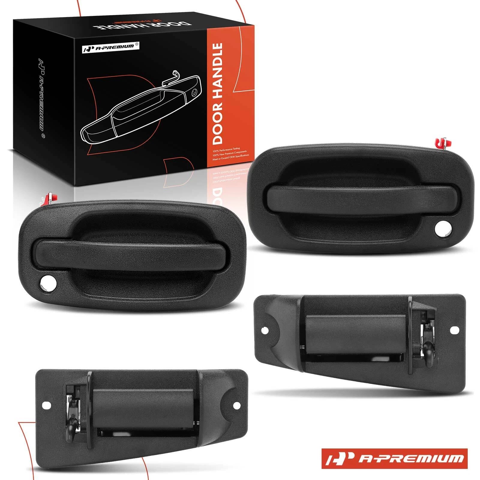 Set of 4 Textured Exterior Door Handles for Chevrolet Silverado
