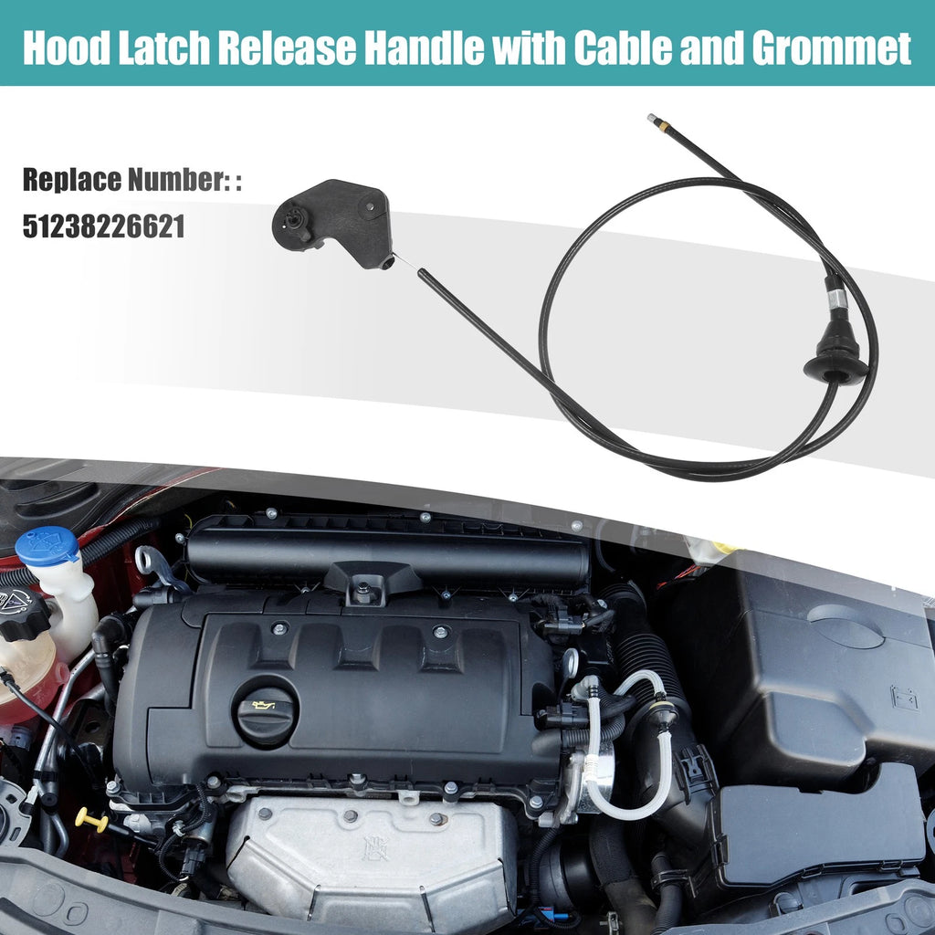 Hood Latch Release Cable for BMW 540i (1997–2003) No. 51238226621
