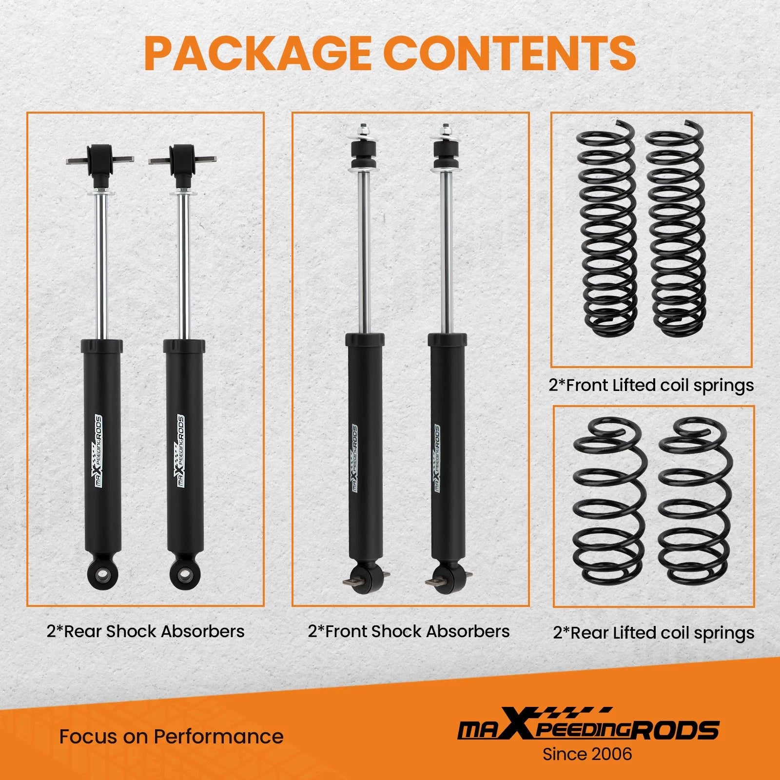 2.5 Inch Lift Kit & Coil Springs for Jeep Wrangler TJ (1997–2006)