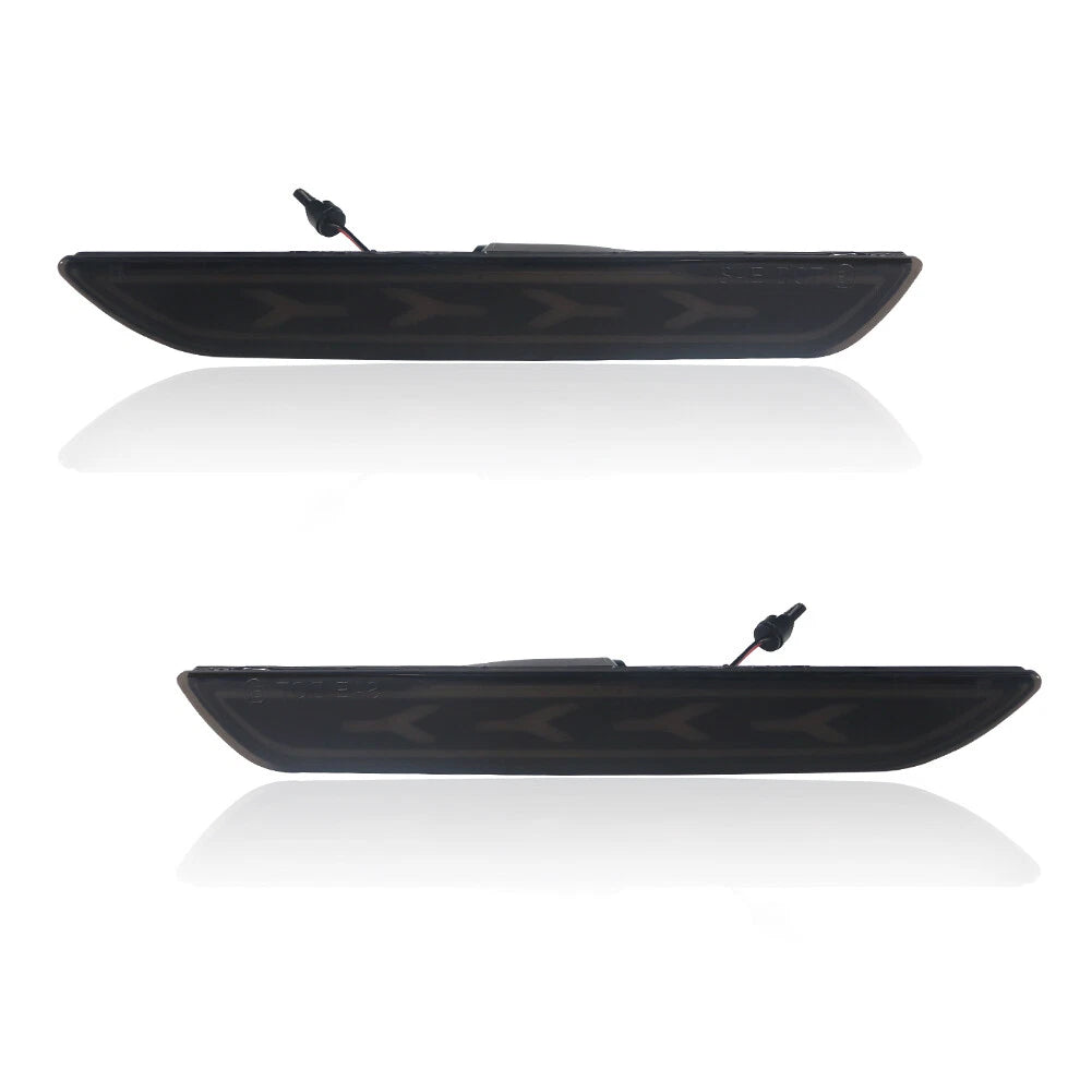2X Smoked Lens Red Rear Side Marker LED Lights for Ford Mustang (2015–2021)