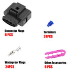 Set of 6 Ignition Coil Connector 1J0973724 for VW Audi 