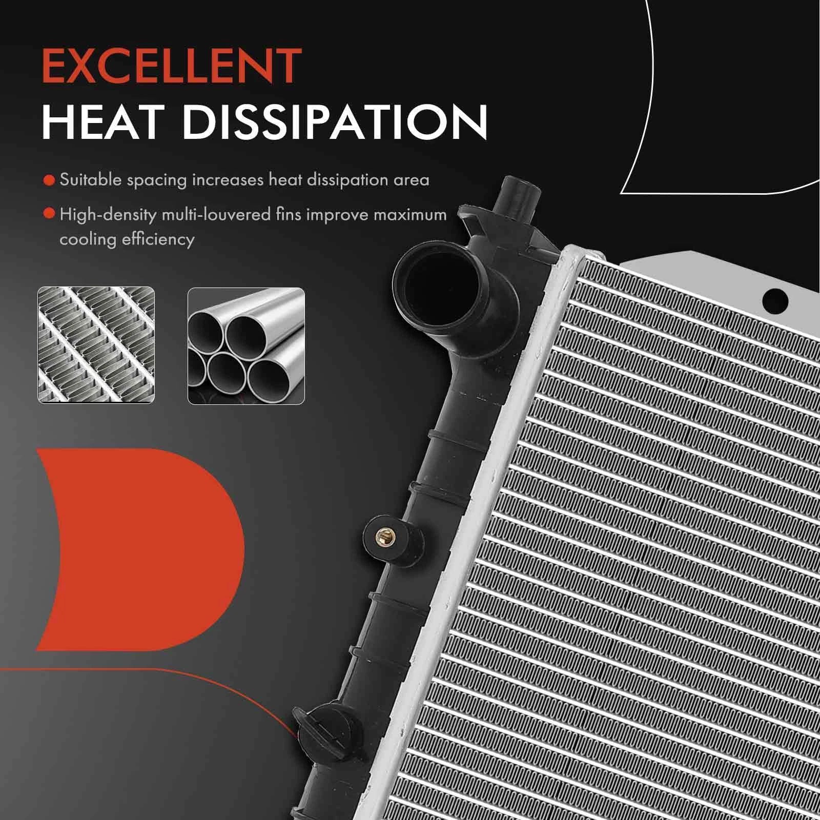 Radiator with Oil Cooler for Ford Escort (1991–2002) Mercury Tracer (1991–1999)