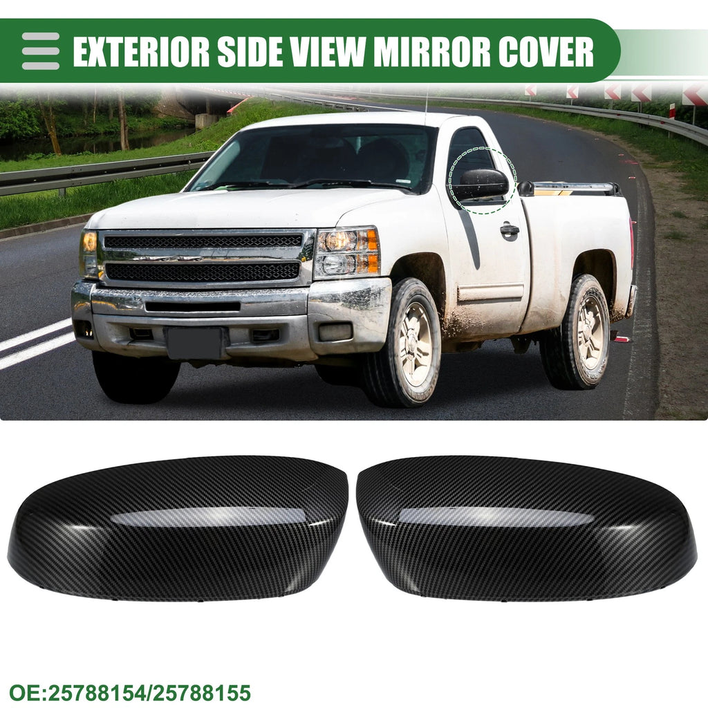 Set of 2 Rearview Mirror Covers for Chevrolet Silverado 1500 (2019–2023)