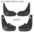 Set of 2 Black Mud Flaps for Ford Focus Sedan MK2 MK2.5 (2005–2011)