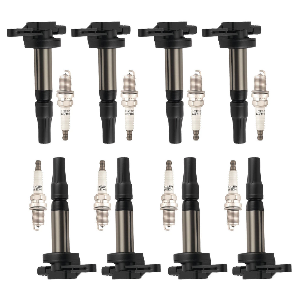 8x Ignition Coils & Spark Plug for Jaguar S-Type/XJ8 4.2L V8 (2003–2009) AJ810445