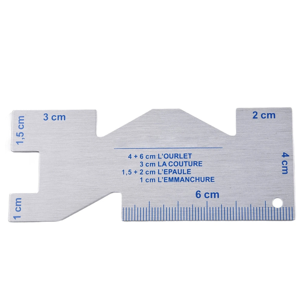 Measuring Tool for Quilting Precision Seam Tailor Ruler (Metal)