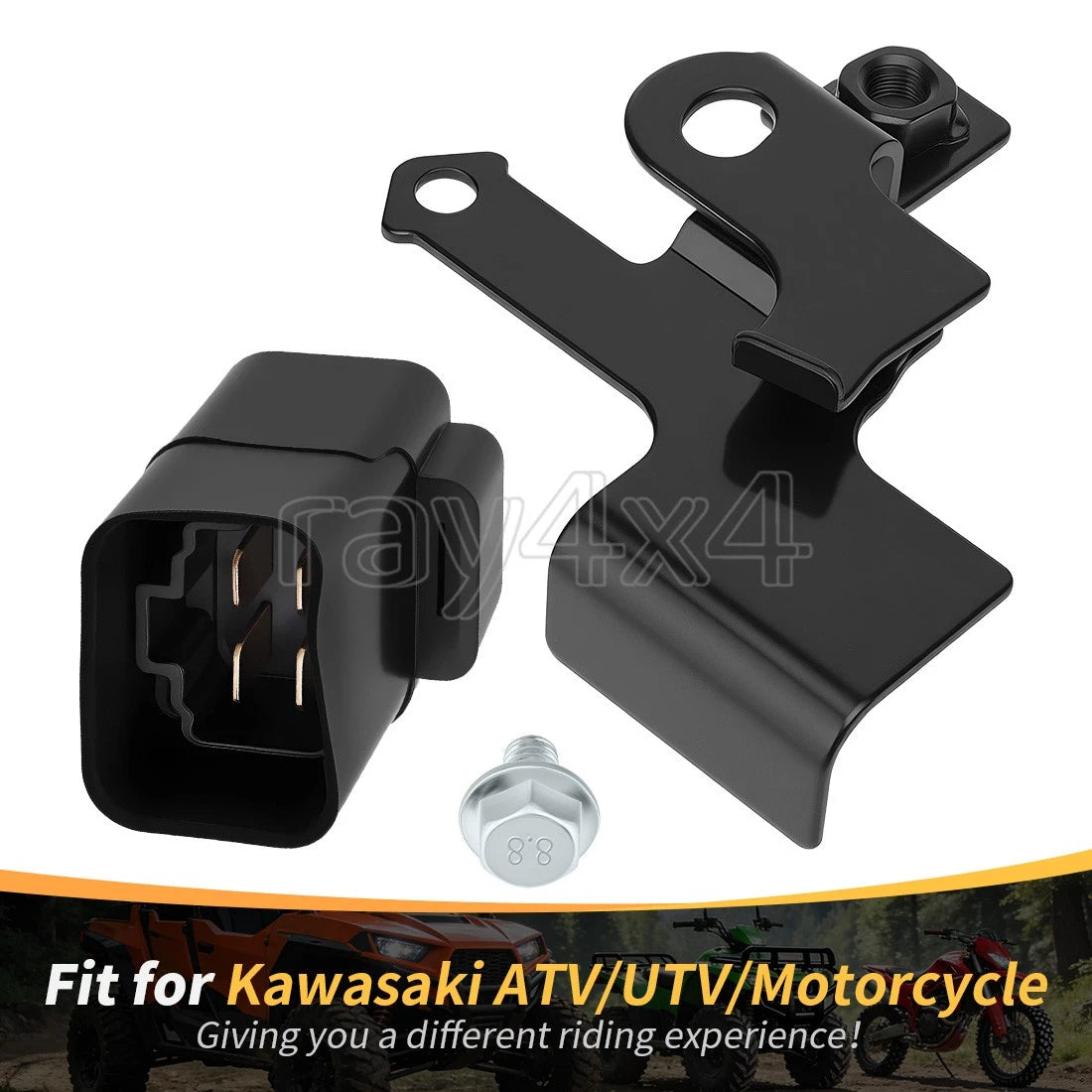 Starter Circuit Relay & Bracket for Kawasaki Z125 Pro KX450 KX250 KX250X KFX700