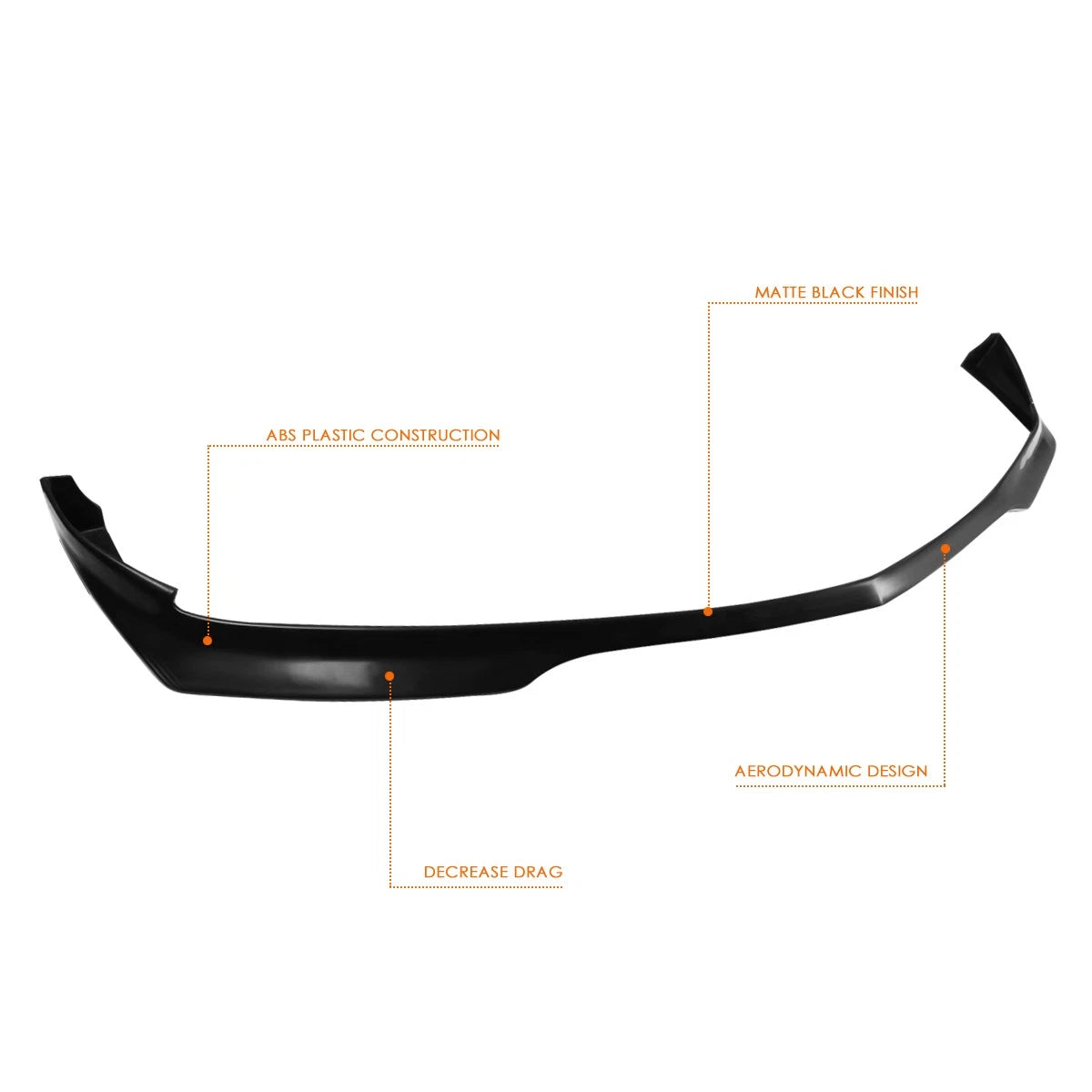 RA Style Matte Black Front Bumper Lip Spoiler for Dodge Charger (2011–2014)