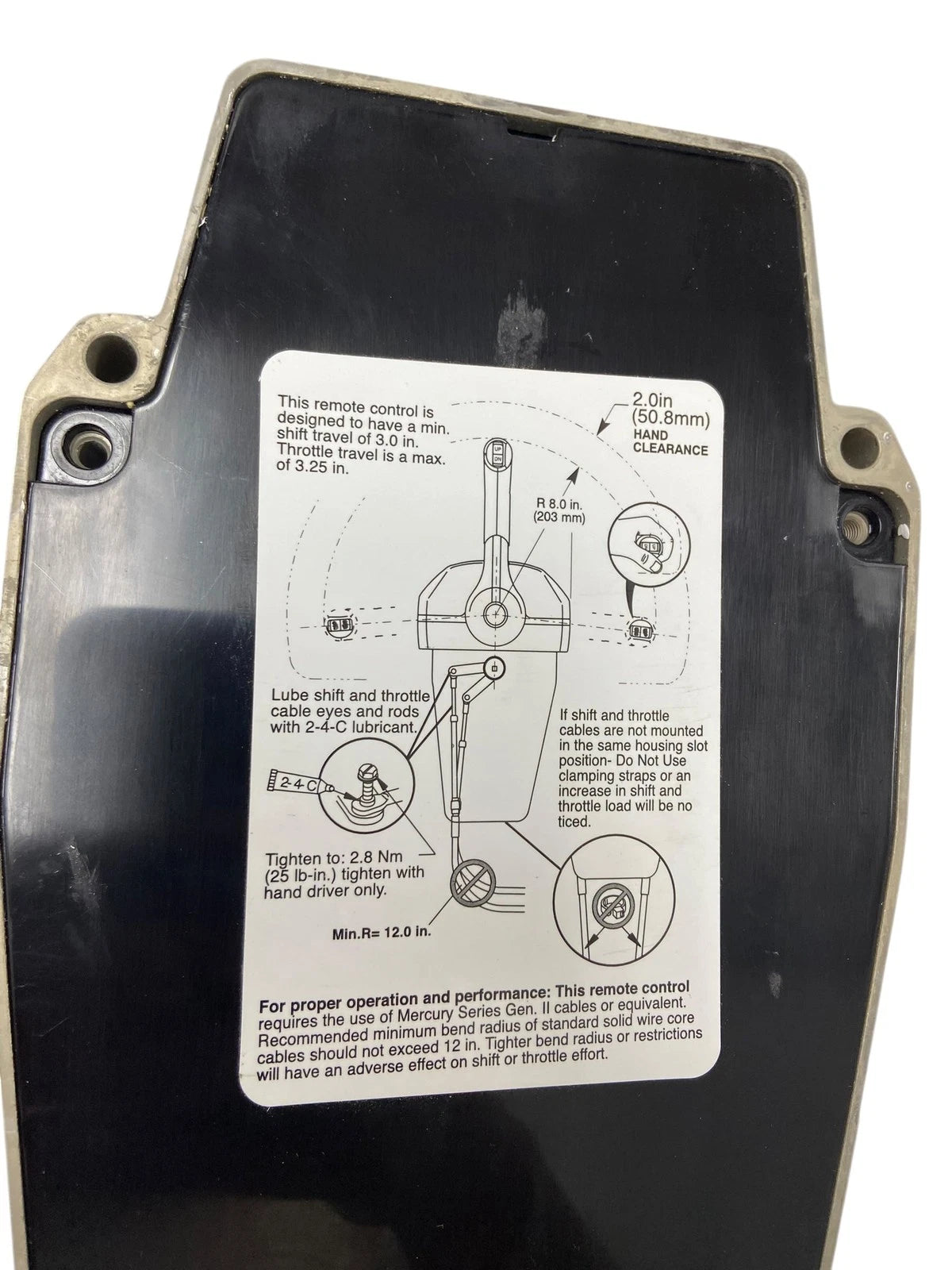 Throttle/Shift Control/Trim Cover for Mercury (8M0059686)