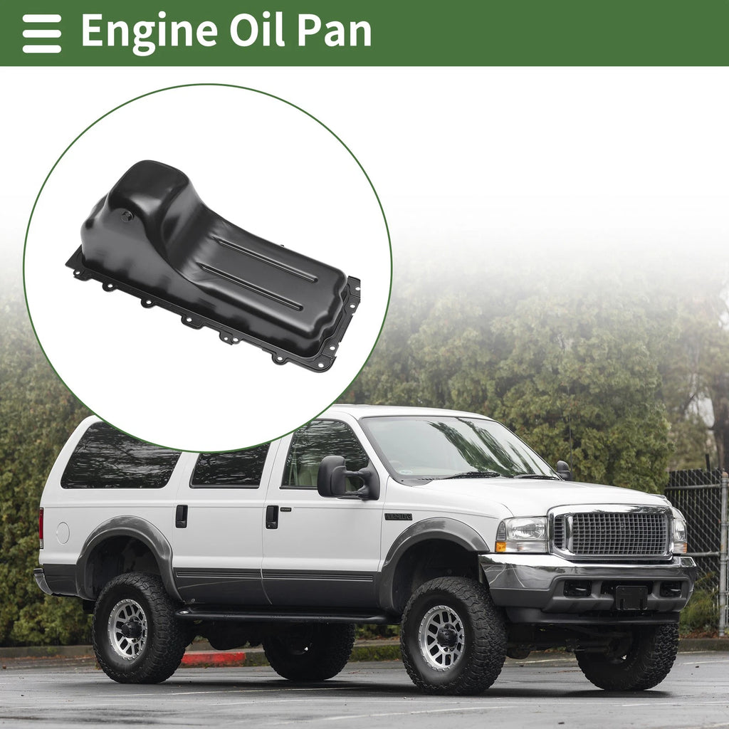 1 Pc Engine Oil Pan F81Z6675DA for Ford Excursion (1999–2017) Iron Black