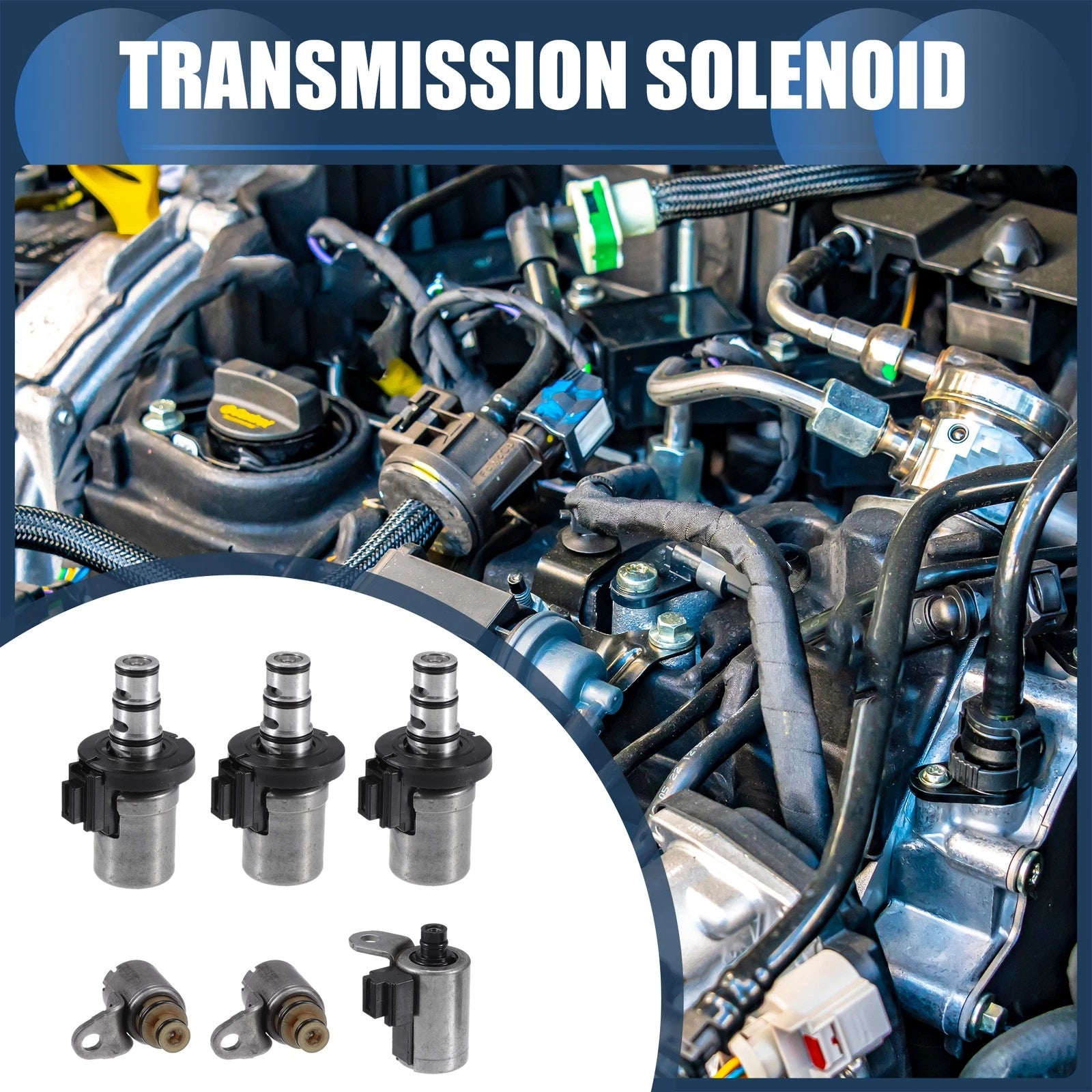 Set of 1 Transmission Solenoid for Mazda CX-7 (2012) & Ford Focus (2000–2012)