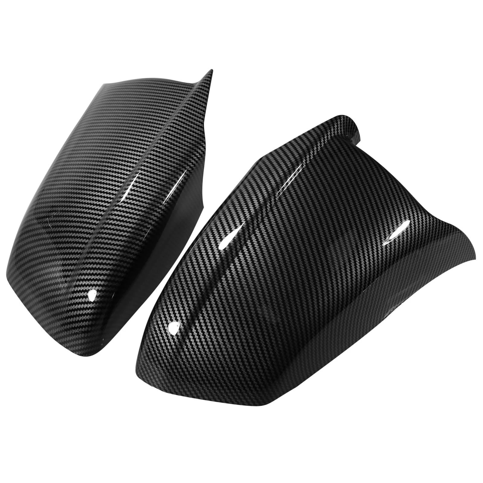 Pair of Carbon Fiber Pattern Rear View Mirror Covers for BMW F10 F11 F18 (2011–2017)