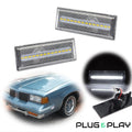 2X Clear White Side Marker Lights for Oldsmobile Cutlass 442 (1981–1988)