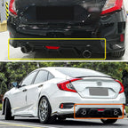 Rear Bumper Diffuser with LED 3rd Brake Light for Honda Civic 4Dr Sedan (2016–2021)