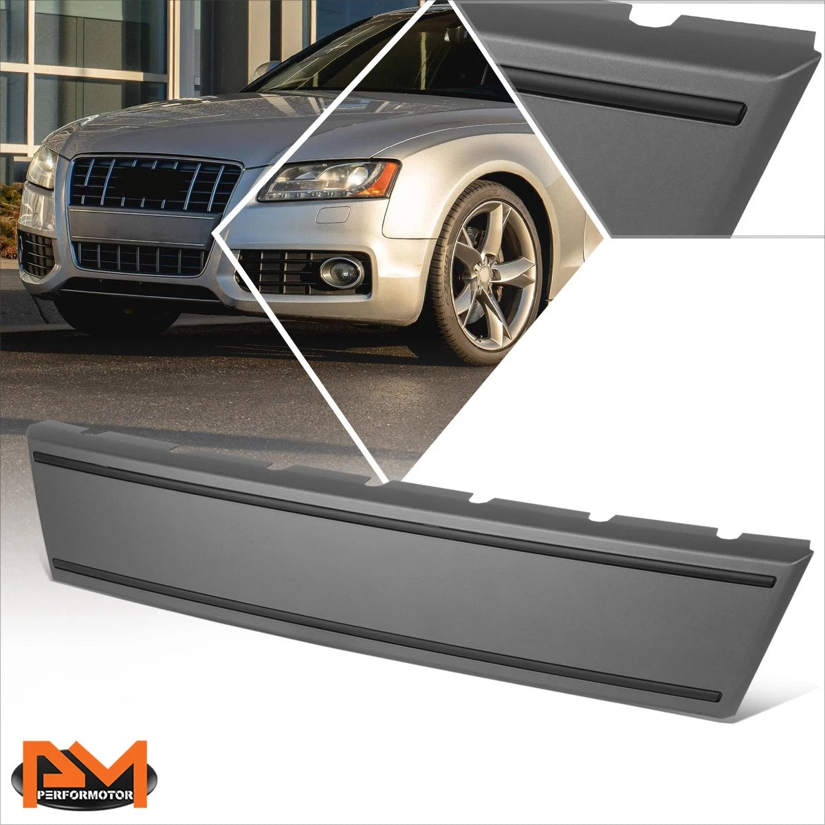 Front License Plate Bumper Cover Spacer Panel for Audi A4 A5 (2009–2016)