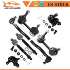 8pcs Front Lower Steering Kit Ball Joints Tie Rod End for Honda Civic (2006–2011)