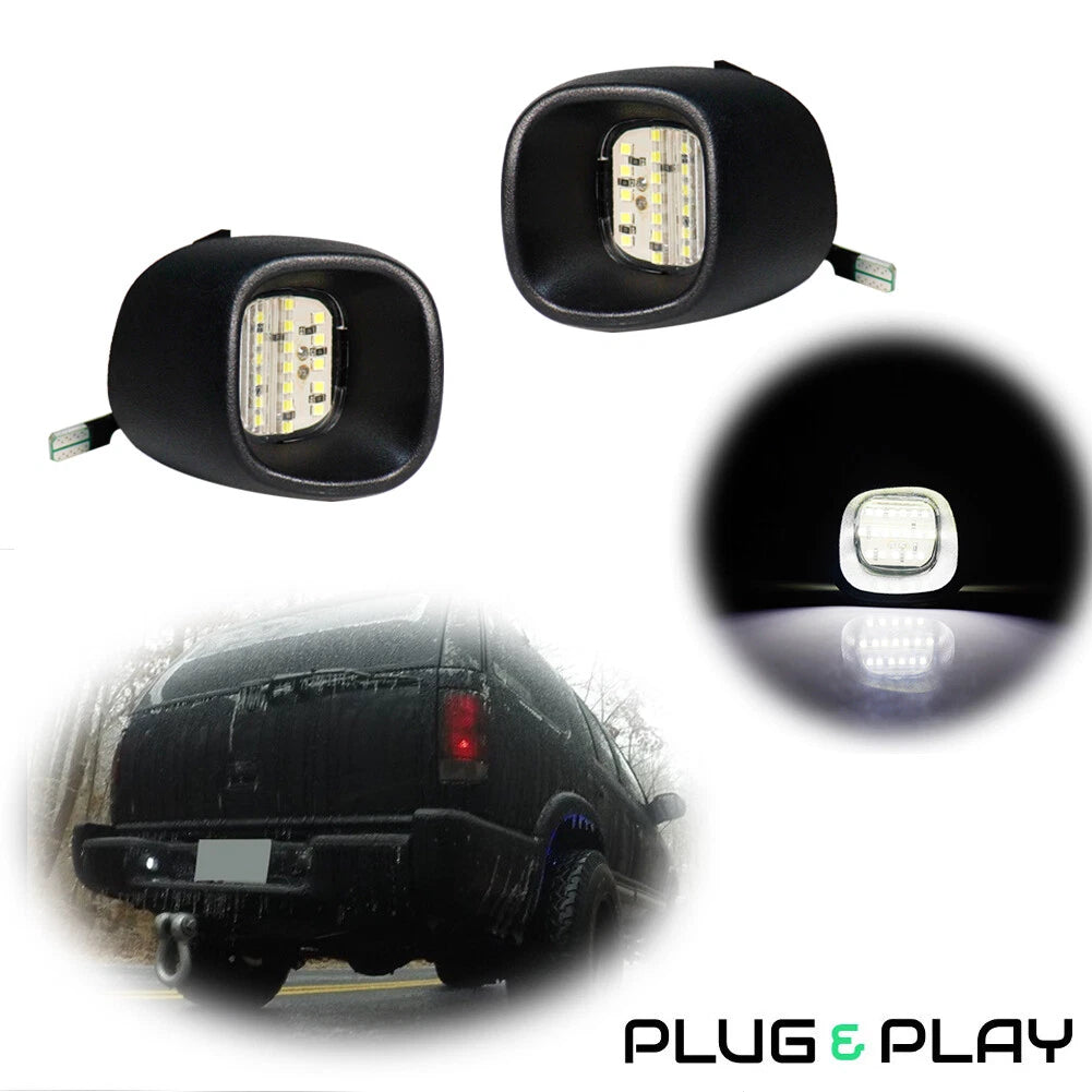 White LED License Plate Lights for Chevy Blazer S10 GMC Sonoma Jimmy