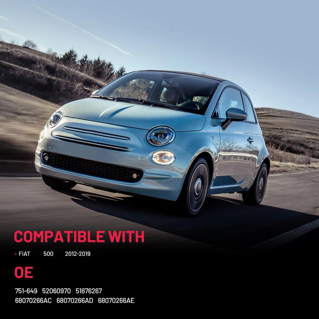 Power Window Regulator w/Motor for Fiat 500 (2012–2019) RH