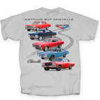 T-Shirt Chevrolet Chevelle Generations Ice Gray for All Models (1964–1972)