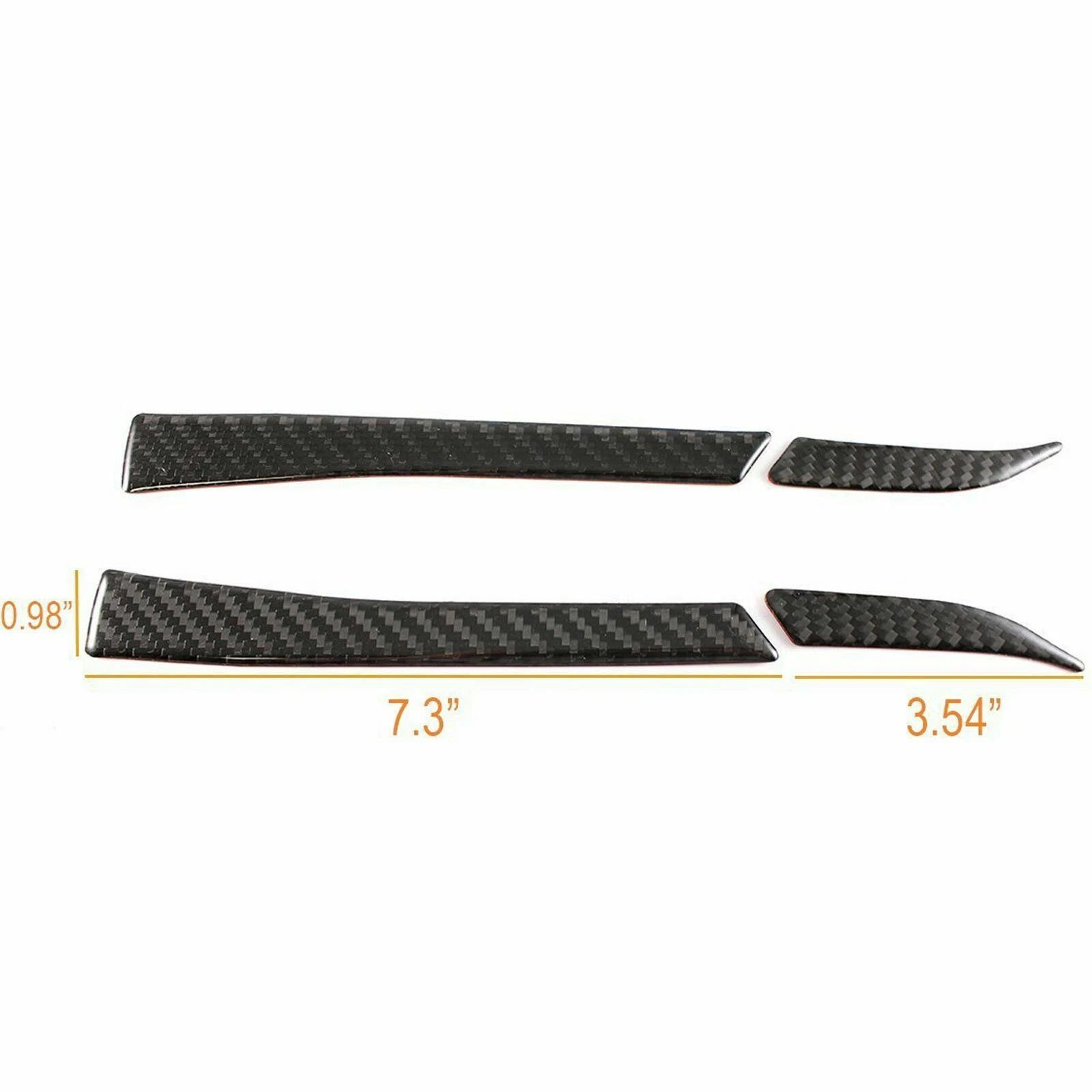 Carbon Fiber Rearview Mirror Trim Sticker for Ford Mustang 2015-2024