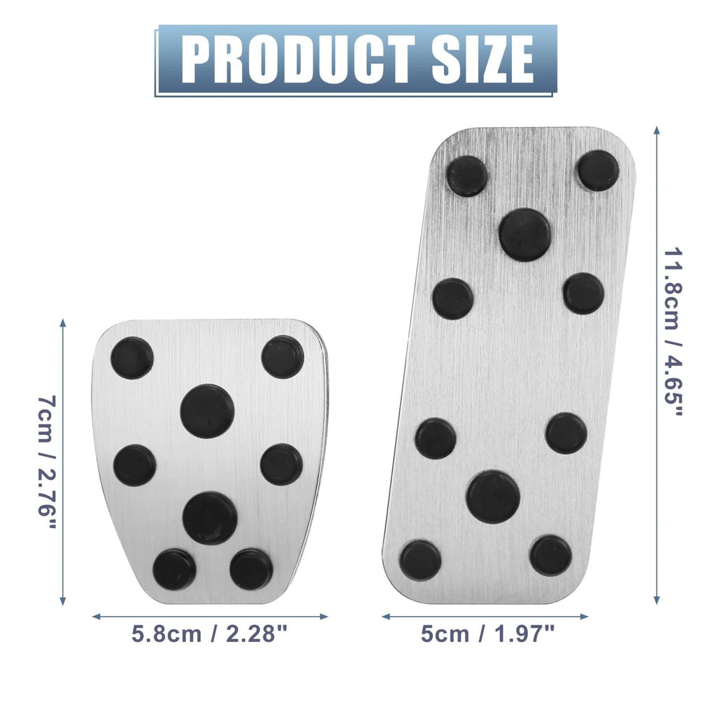 Foot Pedal Cover Kit for Subaru Impreza (2017–2023) - Silver Tone