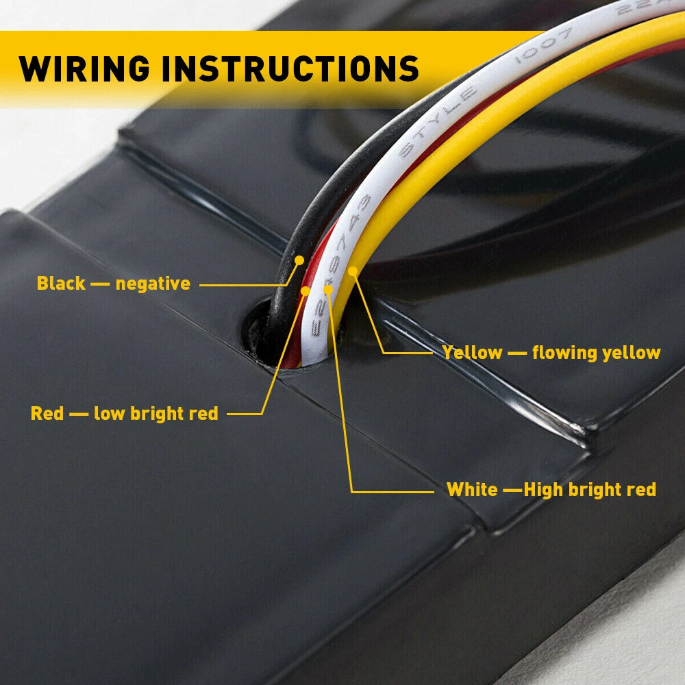 LED Flowing Rear Tail Light for Truck Trailer RV