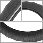 Steering Wheel Cover for - Matte Grain, Perforated, Black