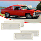 Set of 4 Clear Lens Side Marker Light Covers for Chevy Nova (1970–1974)