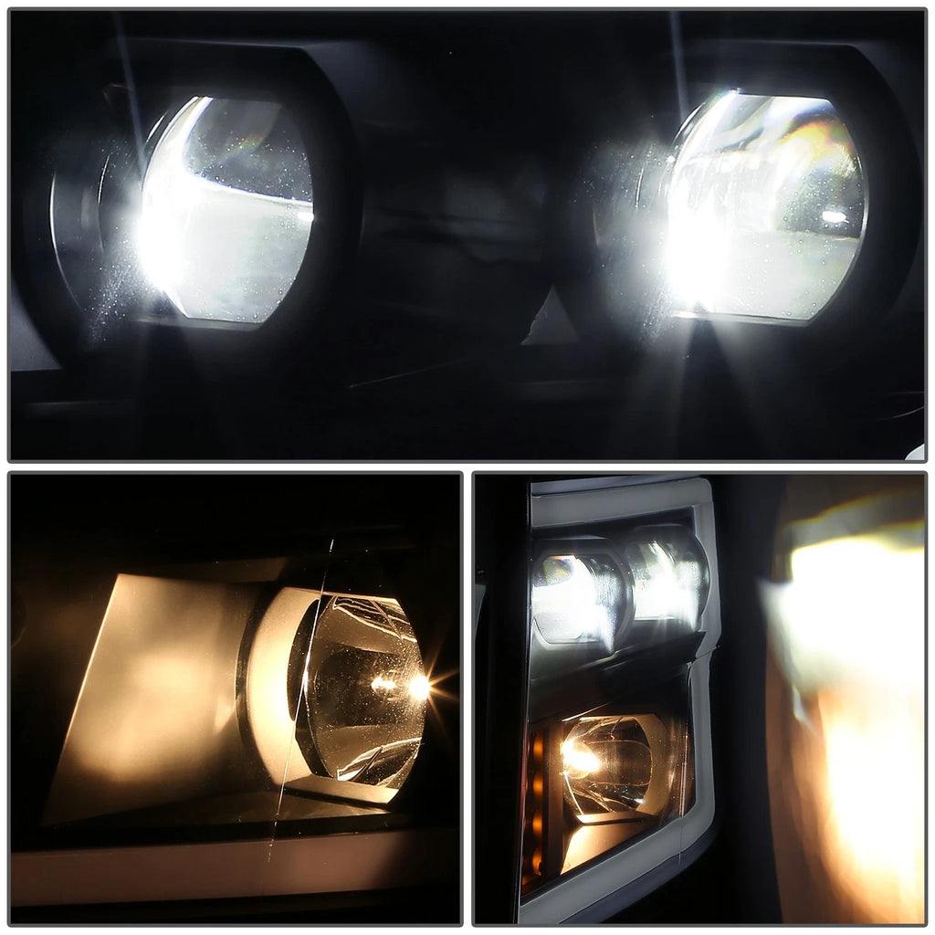 LED Projector Headlights for Nissan Titan XD (2016–2024) - Black Housing