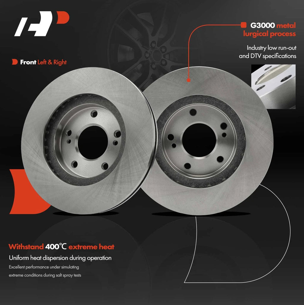 Front Disc Brake Rotors & Ceramic Pads for Nissan Maxima (2000-2001)