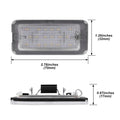 White LED License Plate Lights for Fiat Abarth 500 500C (2008-2023)