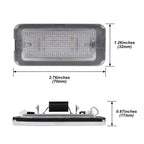 White LED License Plate Lights for Fiat Abarth 500 500C (2008-2023)
