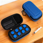 Portable Blue EVA Insulin Case for 10ML Bottles (Holds 8)