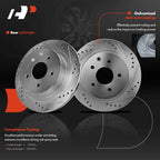 Rear Drilled Brake Rotor & Pad Set for Nissan Rogue (2014–2019)