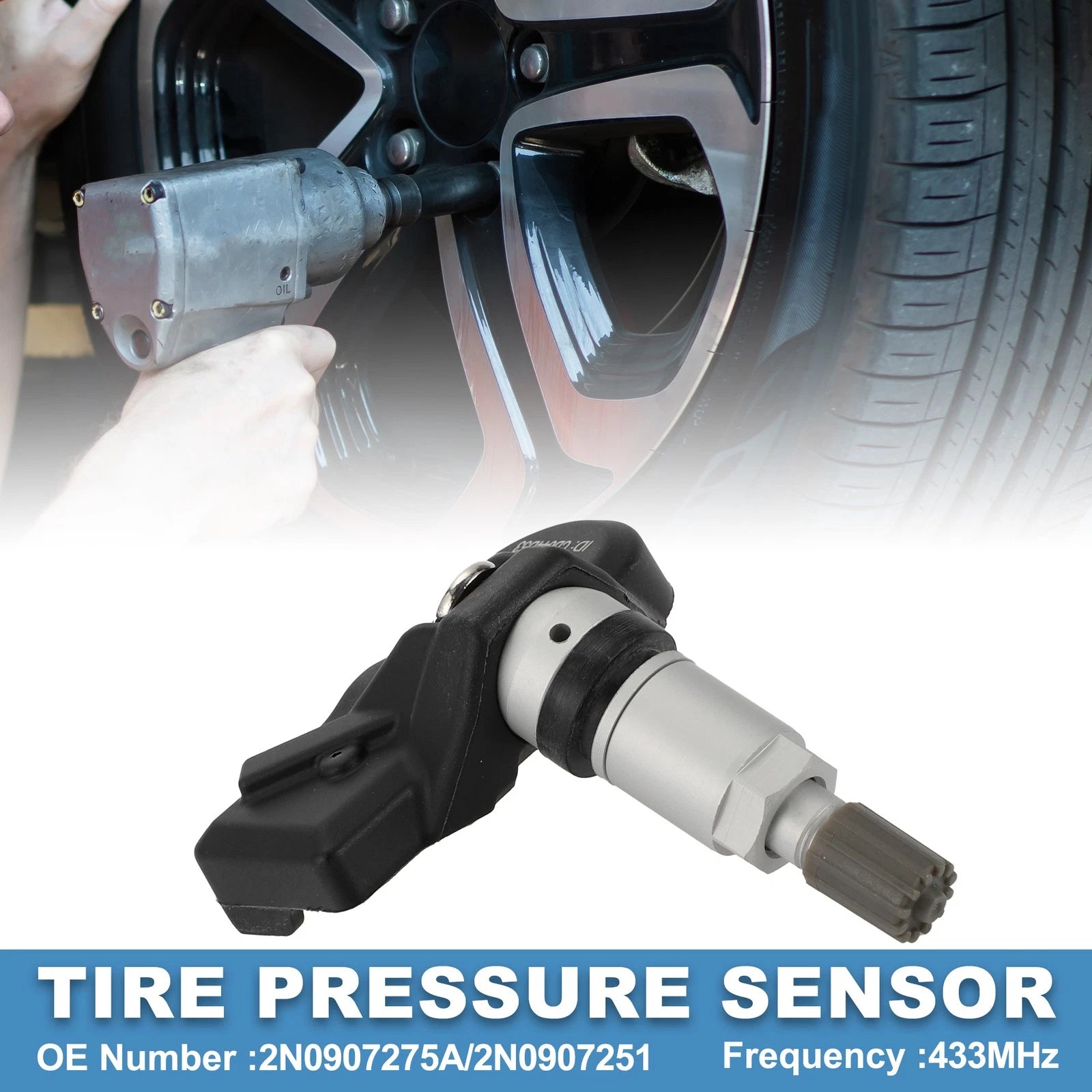 Tire Pressure Sensor for Volkswagen Transporter (2018–2022) 2N0907275A, 2N0907251