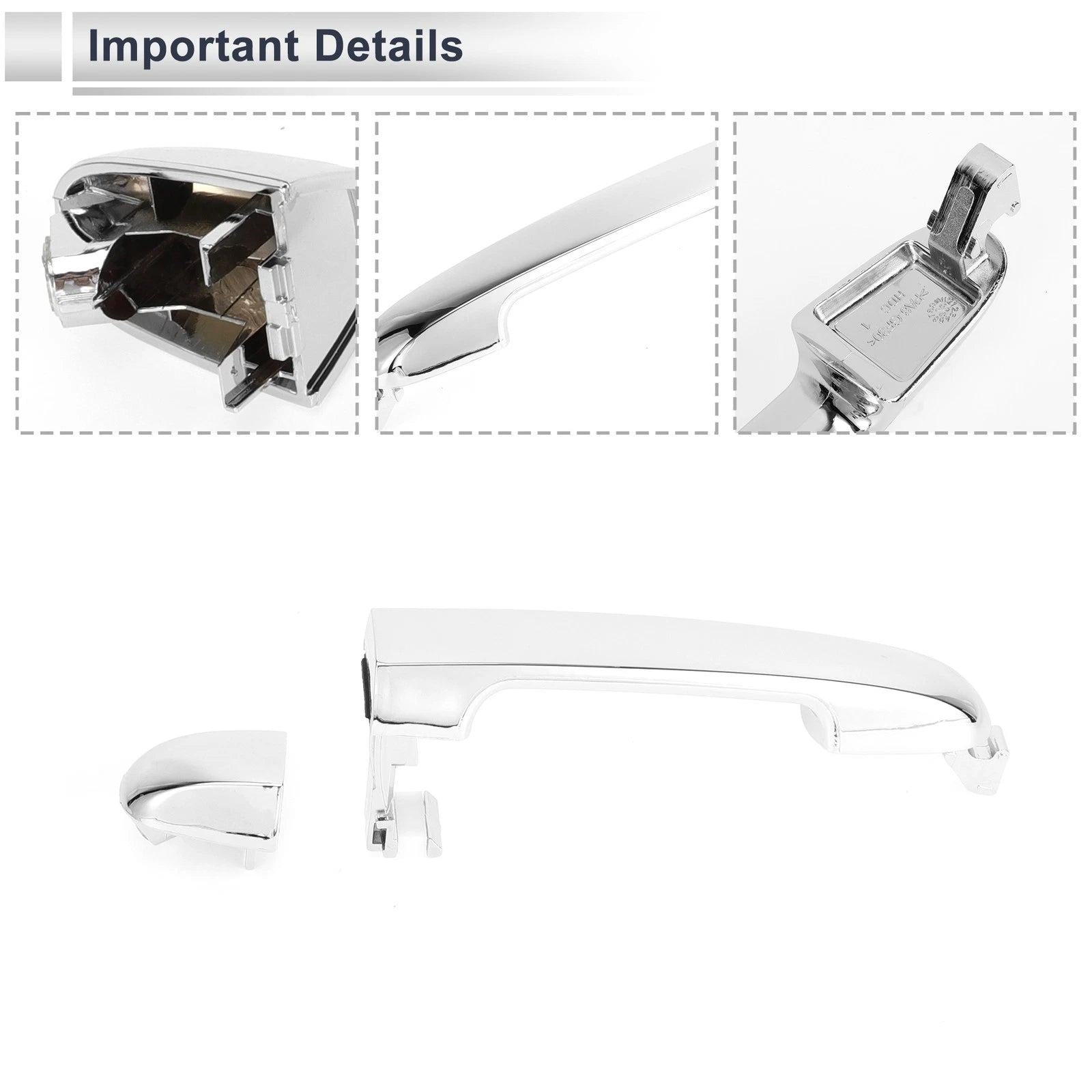 Set of 2 Exterior Door Handles for Hyundai Elantra (2007–2012)